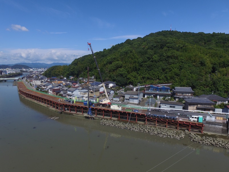 地震高潮第１３－７号　下田川地震高潮対策工事画像