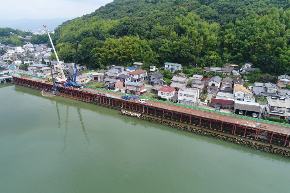 地震高潮第５７－１号　下田川地震高潮対策工事画像